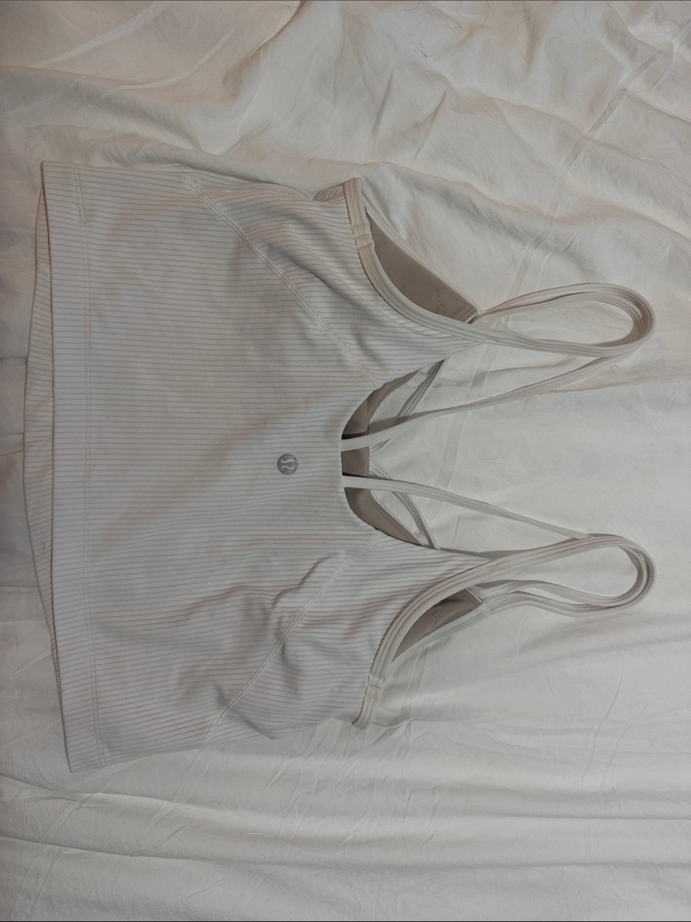 White Lululemon Ribbed Tank - Picture 2 of 2